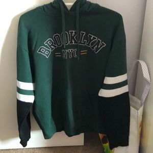 Comfortable Green Hoodie, size large